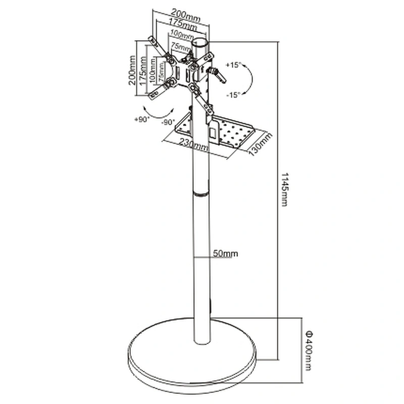 Adjustable Mobile TV Stand